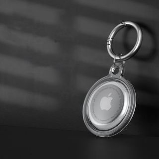 Tech-Protect Icon Apple AirTag szilikon tok + kulcstartó - átlátszó