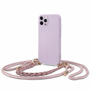 Tech-Protect Icon Chain iPhone 12 Pro szilikon hátlap tok + nyakpánt - lila