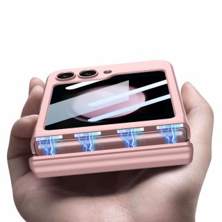 Tech-Protect Icon Magnetic Samsung Galaxy Z Flip 5 kemény hátlap tok - rózsaszín