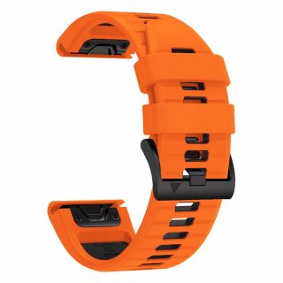 Tech-Protect Iconband Pro Garmin Fenix 5 / 6 / 6 Pro / 7 (22mm széles) szilikon szíj - narancssárga/fekete