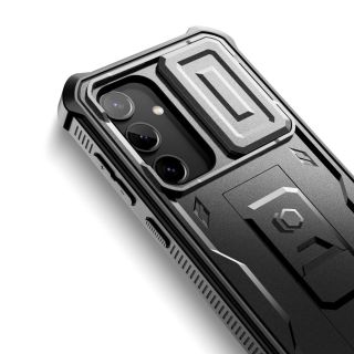 Tech-Protect Kevlar Cam+ Samsung Galaxy S24 ütésálló tok kijelző- és kameravédővel - fekete