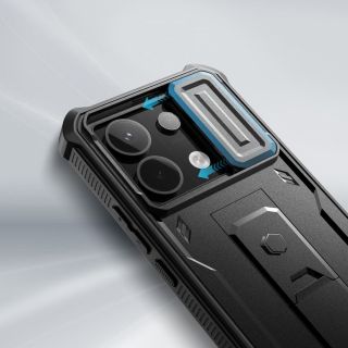 Tech-Protect Kevlar Cam+ Xiaomi Redmi Note 13 Pro 5G / Poco X6 5G ütésálló tok kijelző és kameravédővel - fekete