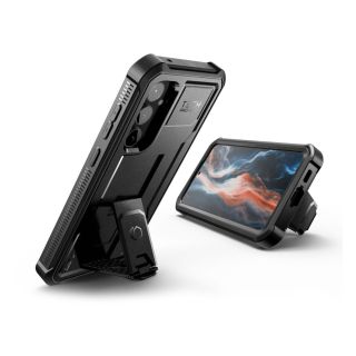 Tech-Protect Kevlar Pro Samsung Galaxy S23 FE ütésálló hátlap tok kijelzővédővel - fekete