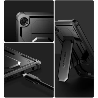 Tech-Protect Kevlar Pro Samsung Galaxy Tab A9 8,7” X110 / X115 ütésálló hátlap tok kijelzővédővel - fekete