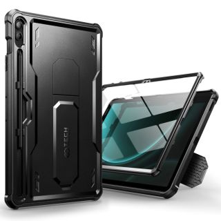 Tech-Protect Kevlar Pro Samsung Galaxy Tab S9 FE+ Plus 12,4 X610 / X616B ütésálló hátlap tok kijelzővédővel - fekete