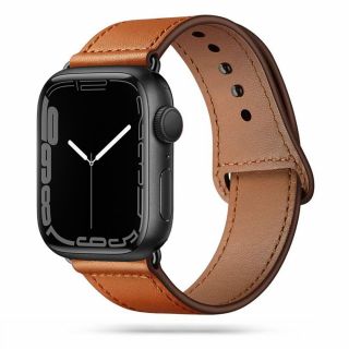 Tech-Protect Leatherfit Apple Watch 41mm / 40mm / 38mm bőr szíj - barna