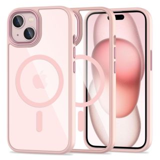 Tech-Protect MagMat MagSafe iPhone 15 kemény hátlap tok - rózsaszín