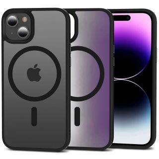 Tech-Protect Magmat MagSafe iPhone 15 Plus kemény hátlap tok - matt fekete