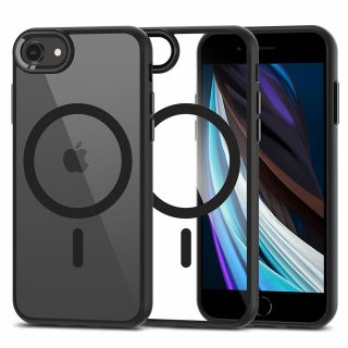 Tech-Protect Magmat MagSafe iPhone SE (2022/2020) / 8 / 7 kemény hátlap tok - átlátszó/fekete