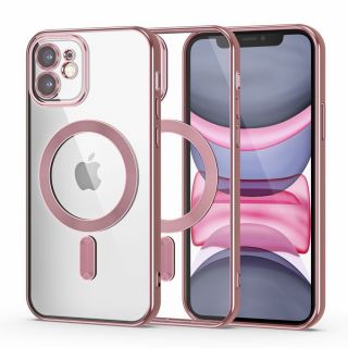 Tech-Protect MagShine MagSafe iPhone 11 szilikon hátlap tok - rózsaszín