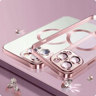 Tech-Protect MagShine MagSafe iPhone 12 szilikon hátlap tok - rózsaszín
