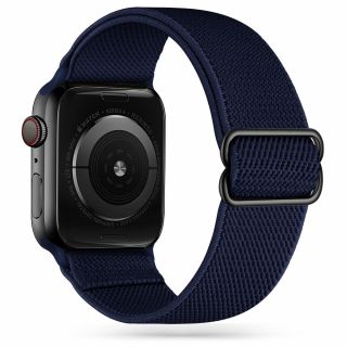 Tech-Protect Mellow Apple Watch 45mm / 44mm / 42mm gumis textil szíj - kék