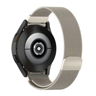Tech-Protect Milaneseband2 Samsung Galaxy Watch 4 / 4 Classic / 5 / 5 Pro / 6 / 6 Classic milánói fém szíj (20mm széles) - csillagfény