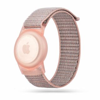 Tech-Protect Apple AirTag gyerek textil karpánt - rózsaszín