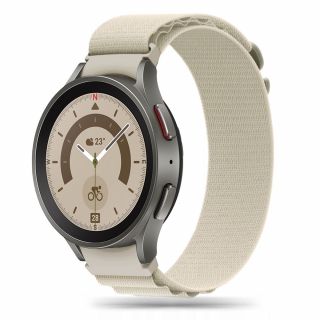 Tech-Protect Nylon Pro Samsung Galaxy Watch 4 / 5 / 5 Pro nylon szíj - bézs
