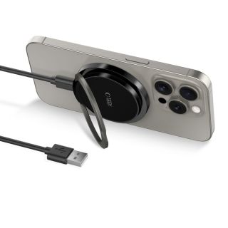 Tech-Protect QI15- A33 MagSafe - USB-C töltő kábel kitámasztóval - fekete