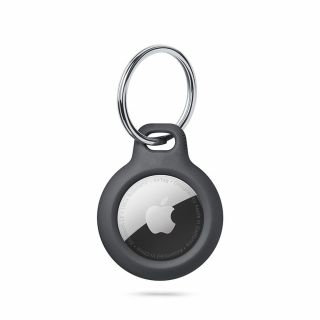 Tech-Protect Rough Apple AirTag kulcstartó tok - fekete