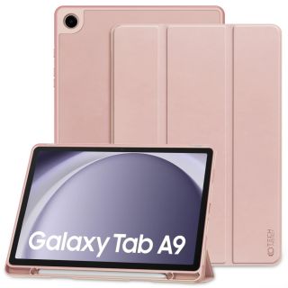 Tech-Protect Smartcase Pencil Samsung Galaxy Tab A9 8,7" X110 / X115 kinyitható tok ceruzatartóval - rózsaszín