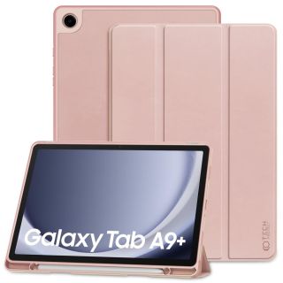 Tech-Protect Smartcase Pencil Samsung Galaxy Tab A9+ Plus 11" X210 / X215 / X216 kinyitható tok ceruzatartóval - rózsaszín