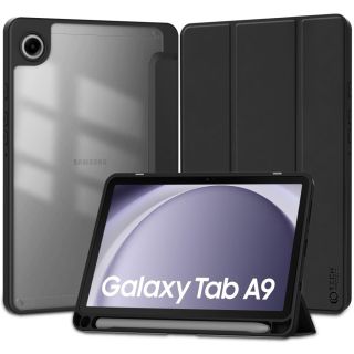 Tech-Protect SmartCase Pencil Hybrid Samsung Galaxy Tab A9 8,7" X110 / X115 kinyitható tok ceruzatartóval - fekete