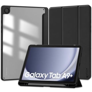 Tech-Protect SmartCase Pencil Hybrid Samsung Galaxy Tab A9+ Plus 11" X210 / X215 / X216 kinyitható tok ceruzatartóval - fekete