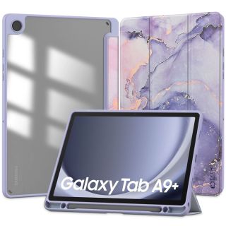 Tech-Protect SmartCase Pencil Hybrid Samsung Galaxy Tab A9+ Plus 11" X210 / X215 / X216 kinyitható tok ceruzatartóval - lila