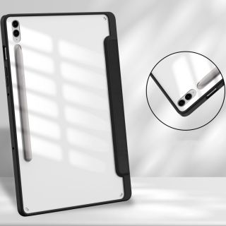 Tech-Protect SmartCase Pen Hybrid Samsung Galaxy Tab S9 FE+ Plus 12,4" X610 / X616B kinyitható kemény tok ceruzatartóval - fekete