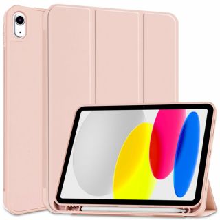 Tech-Protect Smartcase Pencil iPad 10,9" (2022) kinyitható ütésálló szilikon tok ceruzatartóval - rózsaszín