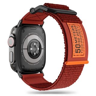 Tech-Protect Scout Apple Watch 45mm / 44mm / 42mm / Ultra 49mm szövet szíj - narancssárga