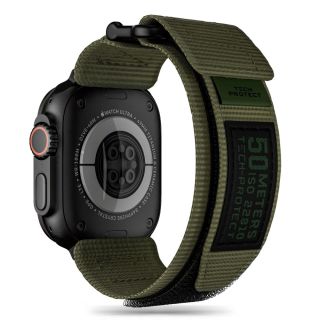 Tech-Protect Scout Pro Apple Watch 45mm / 44mm / 42mm / Ultra 49mm szövet szíj - zöld