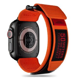 Tech-Protect Scout Pro Apple Watch 45mm / 44mm / 42mm / Ultra 49mm szövet szíj - narancssárga