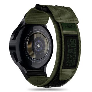 Tech-Protect Scout Pro Samsung Galaxy Watch 4 / 4 Classic / 5 / 5 Pro / 6 / 6 Classic szövet szíj (20mm széles) - zöld