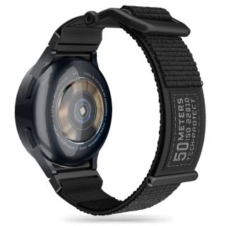 Tech-Protect Scout Samsung Galaxy Watch 4 / 4 Classic / 5 / 5 Pro / 6 / 6 Classic szövet szíj (20mm széles) - fekete