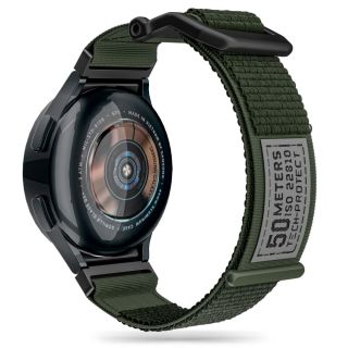 Tech-Protect Scout Samsung Galaxy Watch 4 / 4 Classic / 5 / 5 Pro / 6 / 6 Classic szövet szíj (20mm széles) - zöld