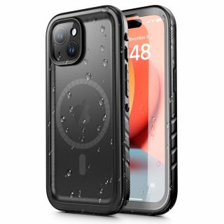 Tech-Protect Shellbox MagSafe iPhone 15 IP68 vízálló és ütésálló kemény tok - fekete