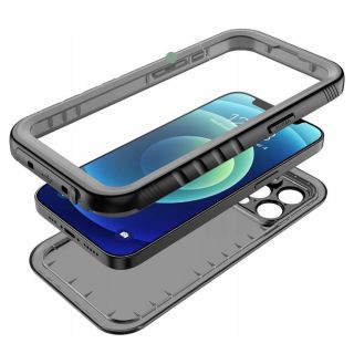 Tech-Protect Shellbox MagSafe iPhone 15 IP68 vízálló és ütésálló kemény tok - fekete