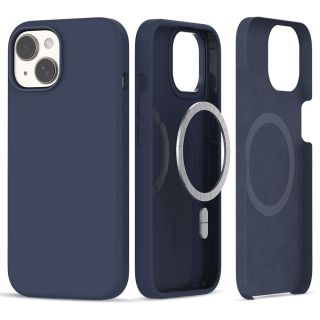 Tech-Protect Silicone MagSafe iPhone 15 szilikon hátlap tok - kék