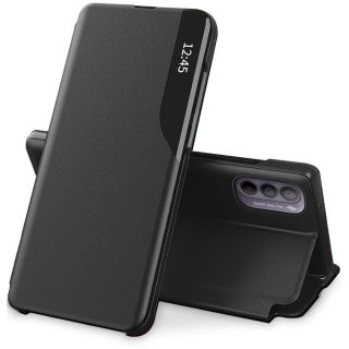 Tech-Protect Smart View Motorola Moto G31 / G41 kinyitható bőr tok - fekete