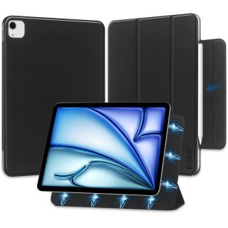 Tech-Protect Smartcase Magnetic iPad Air 13” (2024) kinyitható tok - fekete