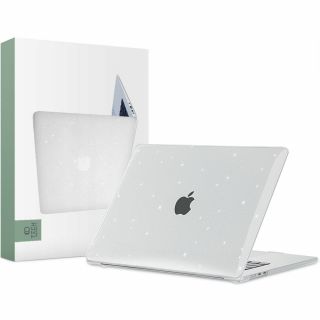 Tech-Protect Smartshell MacBook Air 15” M3 / M2 (2024/2023) kemény tok - átlátszó csillámos