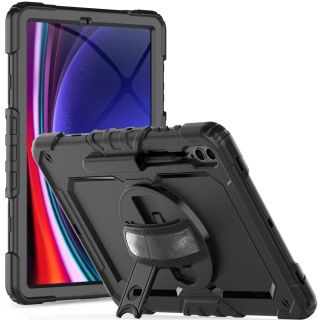 Tech-Protect Solid360 Samsung Galaxy Tab S9 FE+ Plus 12,4" X610 / X616B ütésálló kemény hátlap + előlap - fekete