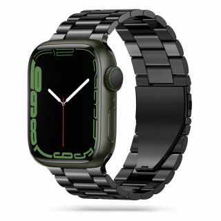 Tech-Protect Stainless Apple Watch 45mm / 44mm / 42mm fém szíj - fekete