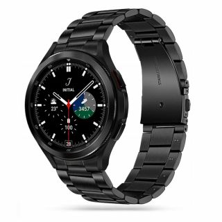 Tech-Protect Stainless Samsung Galaxy Watch 4 / 4 Classic / 5 / 5 Pro / 6 / 6 Classic fém szíj (20mm széles) - fekete