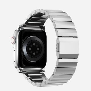 iKi SteelStrap Apple Watch 45mm / 44mm / 42mm / Ultra 49mm fém szíj - ezüst