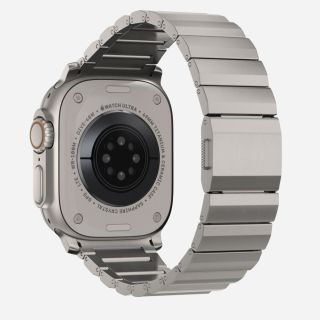 iKi SteelStrap Apple Watch 45mm / 44mm / 42mm / Ultra 49mm fém szíj - titán