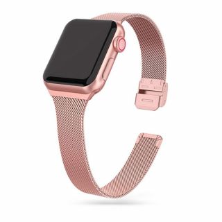 Tech-Protect Thin Milanese Apple Watch 41mm / 40mm / 38mm fém szíj - rózsaszín