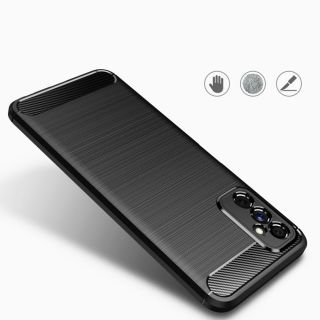 Tech-Protect TPUCarbon Samsung Galaxy M52 5G szilikon hátlap tok - fekete