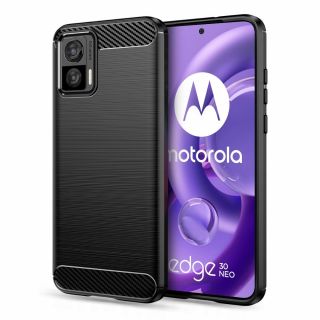 Tech-Protect TPUCarbon Motorola Edge 30 Neo szilikon hátlap tok - fekete