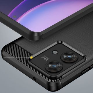 Tech-Protect TPUCarbon Motorola Edge 40 Neo szilikon hátlap tok - fekete