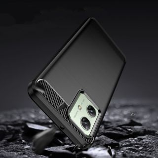 Tech-Protect TPUCarbon Motorola Moto G54 5G szilikon hátlap tok - fekete
